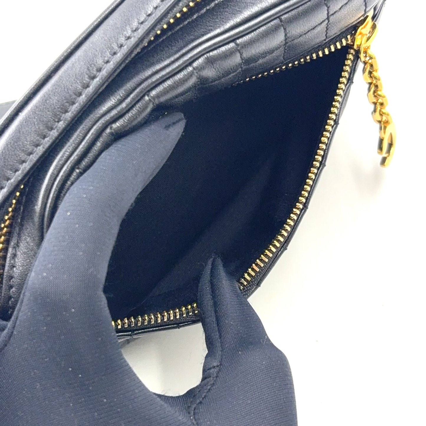 Celine C Charm Calf Black Shoulder Bag Gold — view 6
