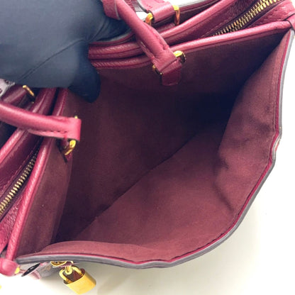 Louis Vuitton Popincourt PM Monogram Leather Brown Bordeaux Handbag Gold — view 5