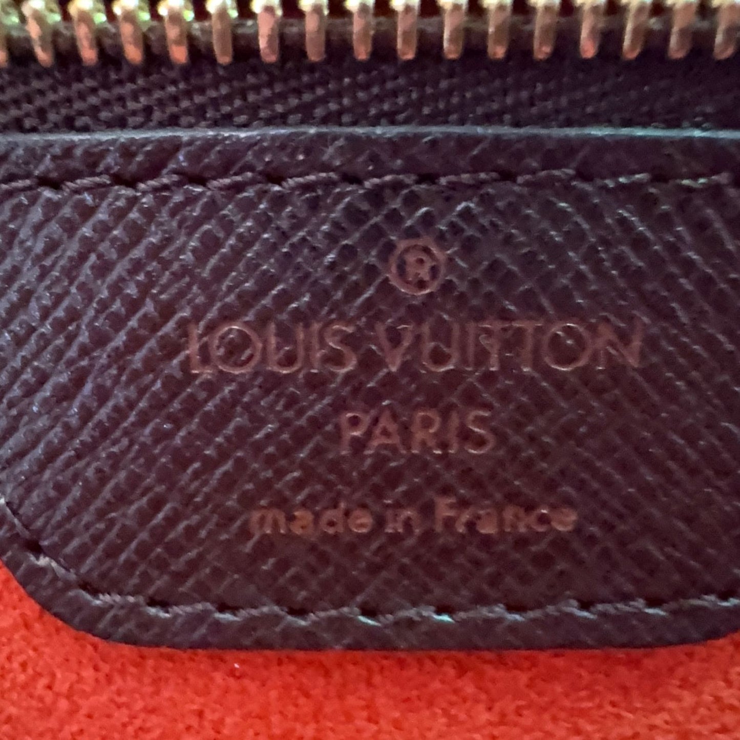 Louis Vuitton Triana Damier Ebene Leather Brown Handbag Gold — view 4