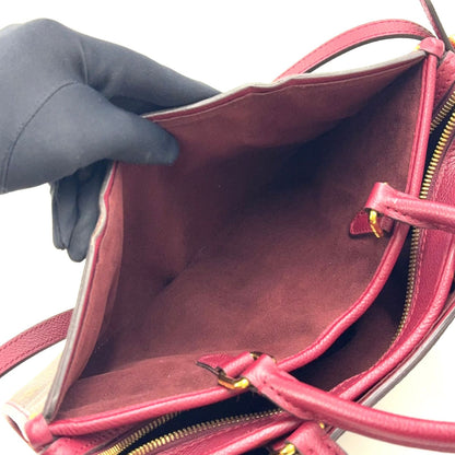 Louis Vuitton Popincourt PM Monogram Leather Brown Bordeaux Handbag Gold — view 6