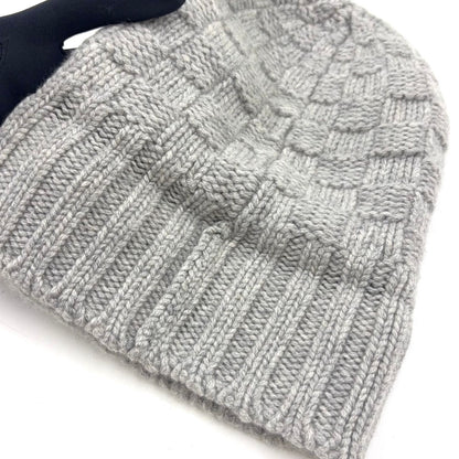 Louis Vuitton Bonnet Helsinki Damier Beanie Knit Cap Cashmere Gray Hat — view 7