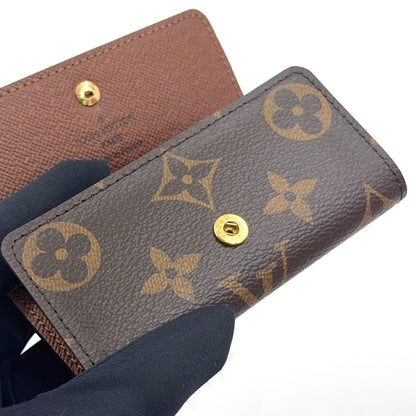 Louis Vuitton Multicles 4 Monogram Brown Key Case Gold Key Holder — view 9