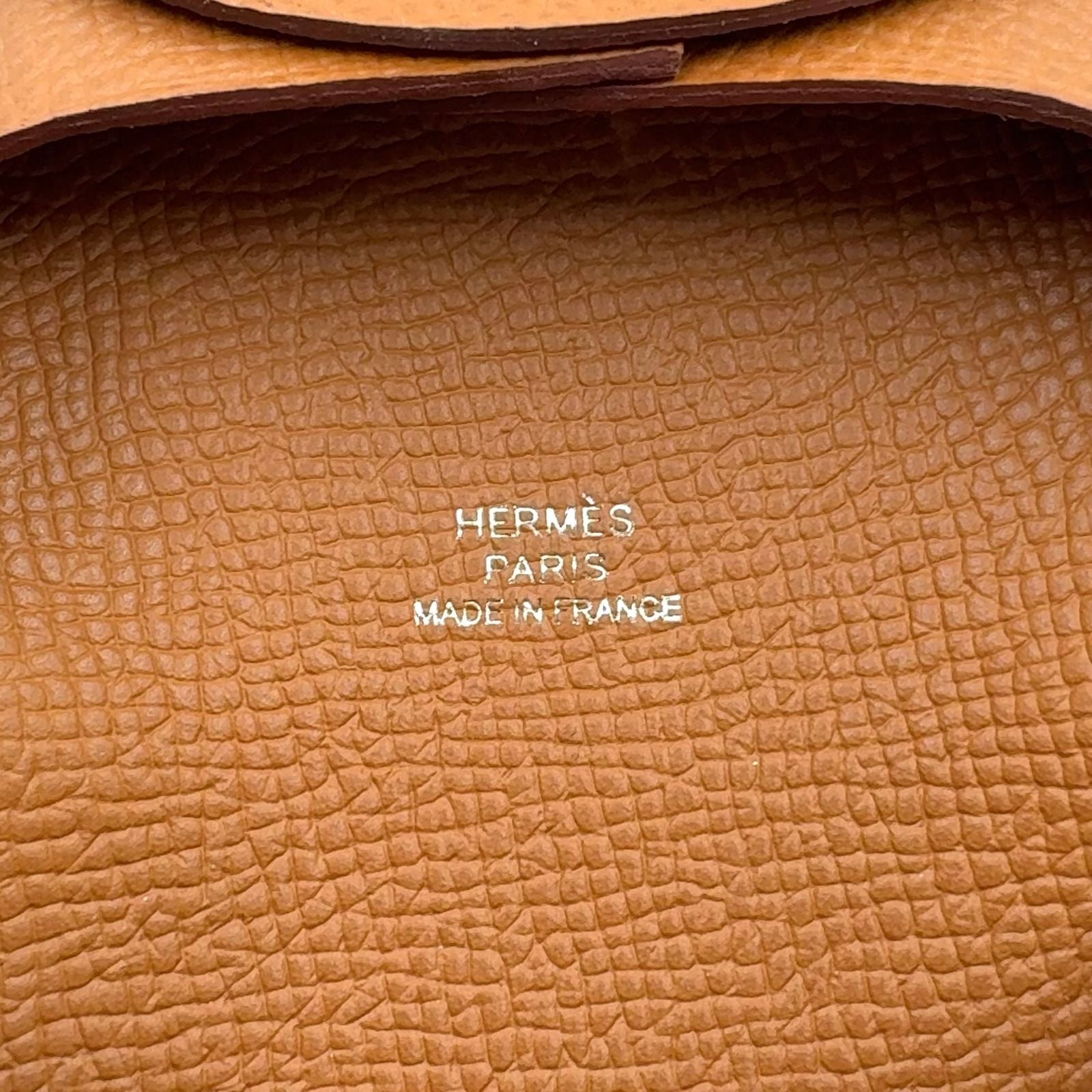 Hermes Bastia Coin Purse Veau Epsom Light Brown Case Silver — view 4