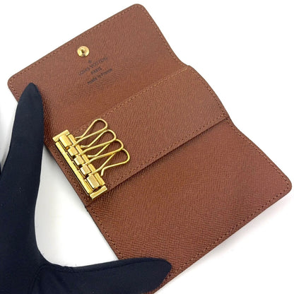 Louis Vuitton Multicles 4 Monogram Brown Key Case Gold Key Holder — view 3
