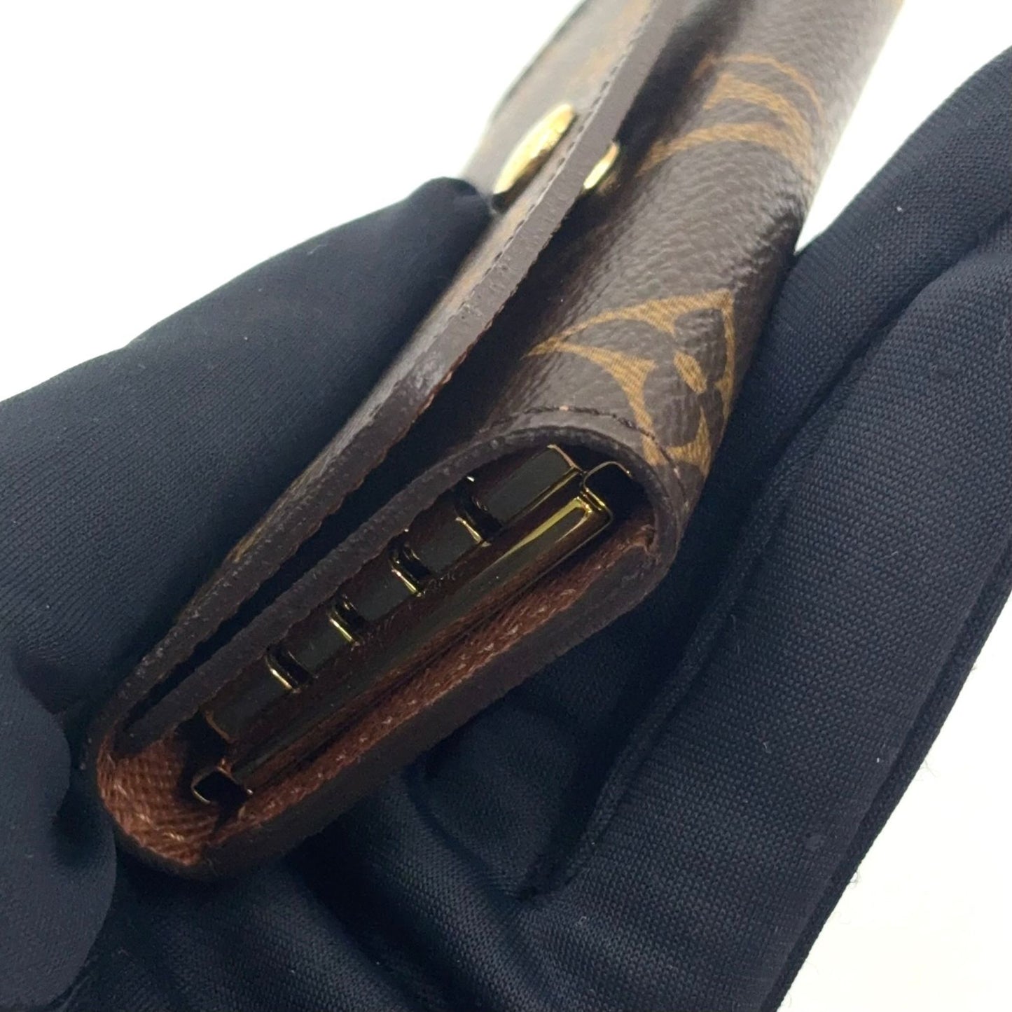 Louis Vuitton Multicles 4 Monogram Brown Key Case Gold Key Holder — view 6