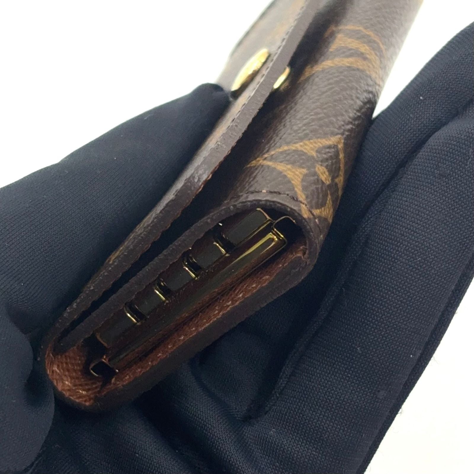 Louis Vuitton Multicles 4 Monogram Brown Key Case Gold Key Holder — view 6