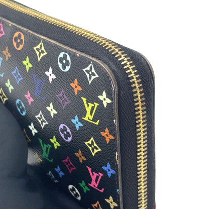Louis Vuitton Zippy Wallet Monogram Multicolor Noir Grenade Black Round Gold — view 7