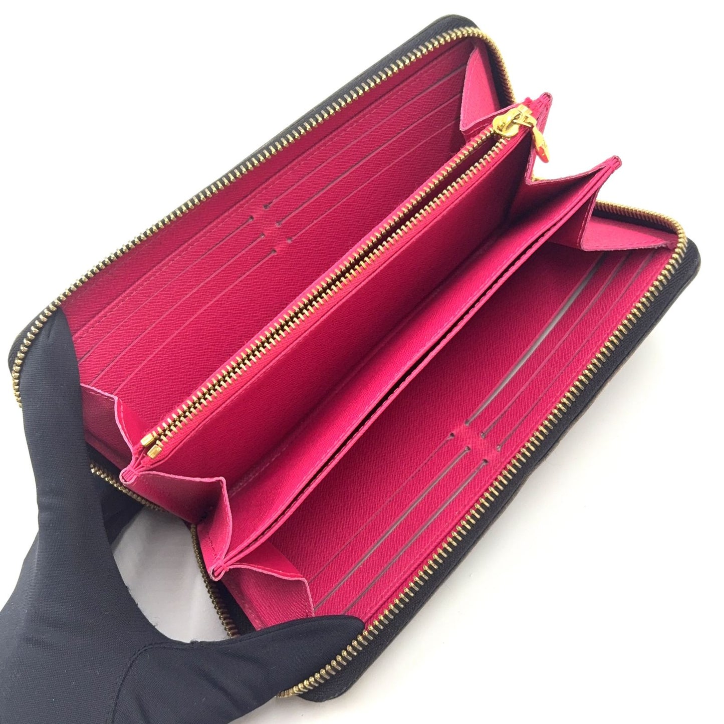 Louis Vuitton Zippy Wallet Monogram Multicolor Noir Grenade Black Round Gold — view 3