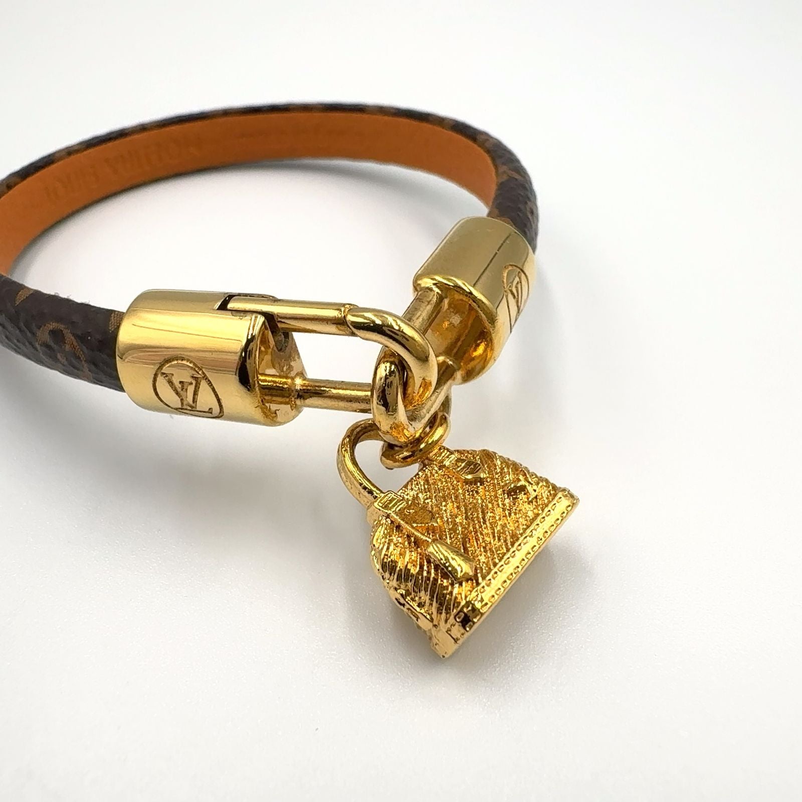 Louis Vuitton Bracelet Alma Monogram Gold Brown — view 5