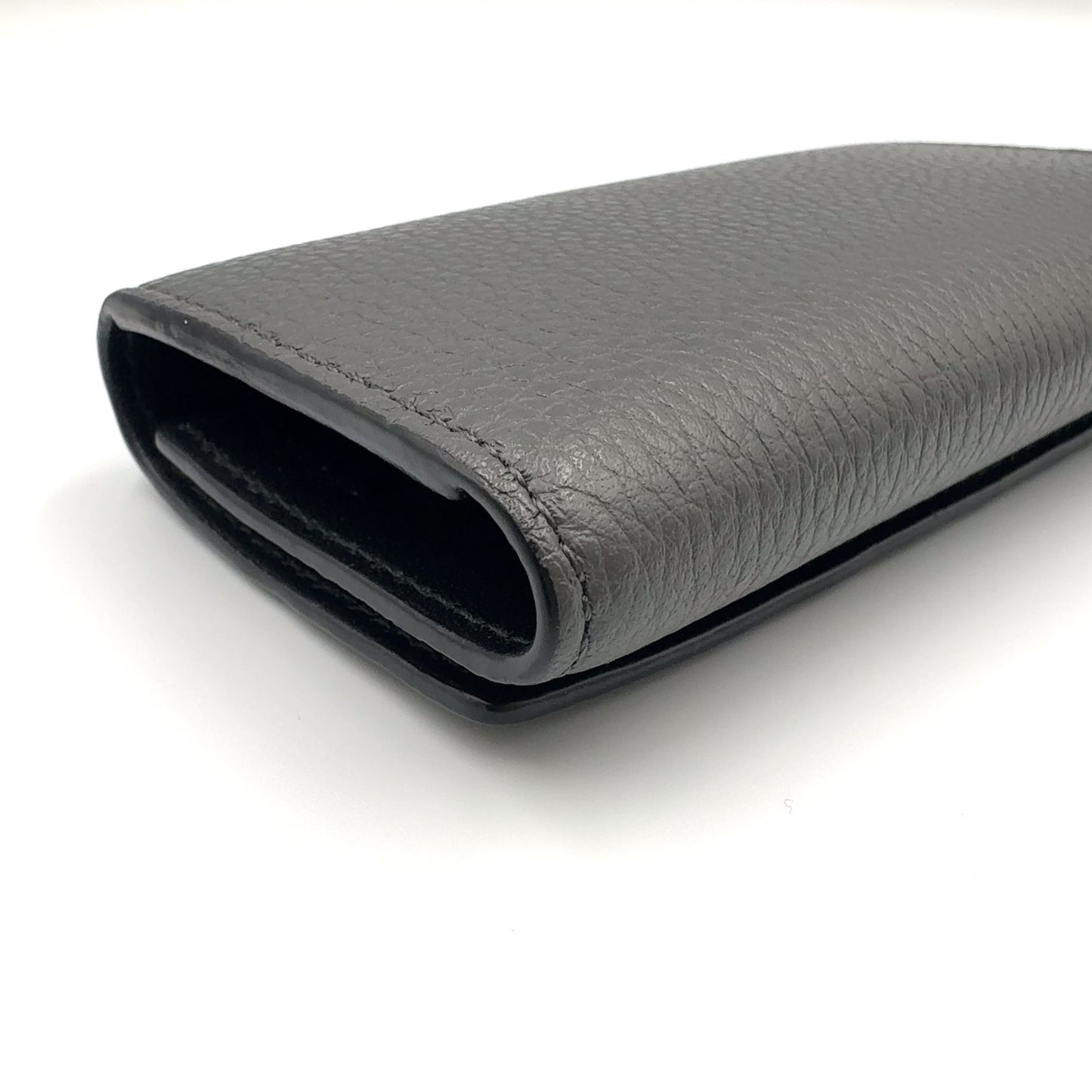 Loewe Anagram 6 Leather Gray Key Case Silver Key Holder — view 5