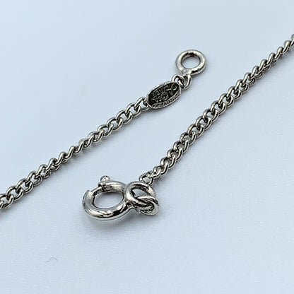 Chanel CC Logo Metal Enamel Silver Black Necklace — view 8