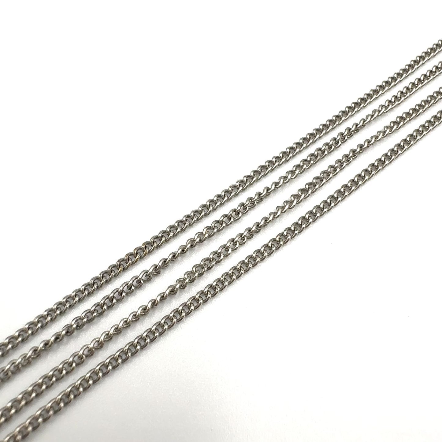 Chanel CC Logo Metal Enamel Silver Black Necklace — view 6