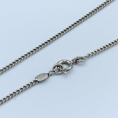 Chanel CC Logo Metal Enamel Silver Black Necklace — view 7