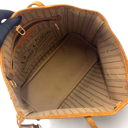 Louis Vuitton Neverfull PM Monogram Leather Brown Tote Gold — view 3