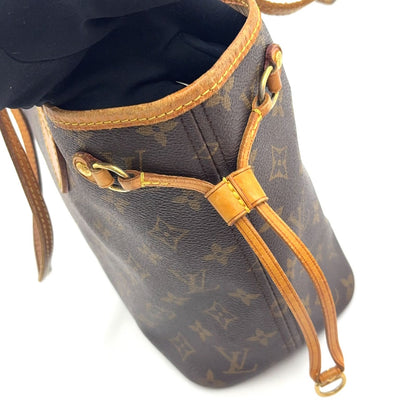 Louis Vuitton Neverfull PM Monogram Leather Brown Tote Gold — view 7