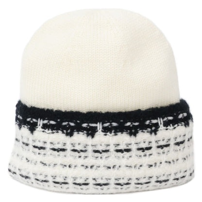 Chanel Like Cashmere Silk Blend CC Logo Knit Cap Beanie Hat — view 3