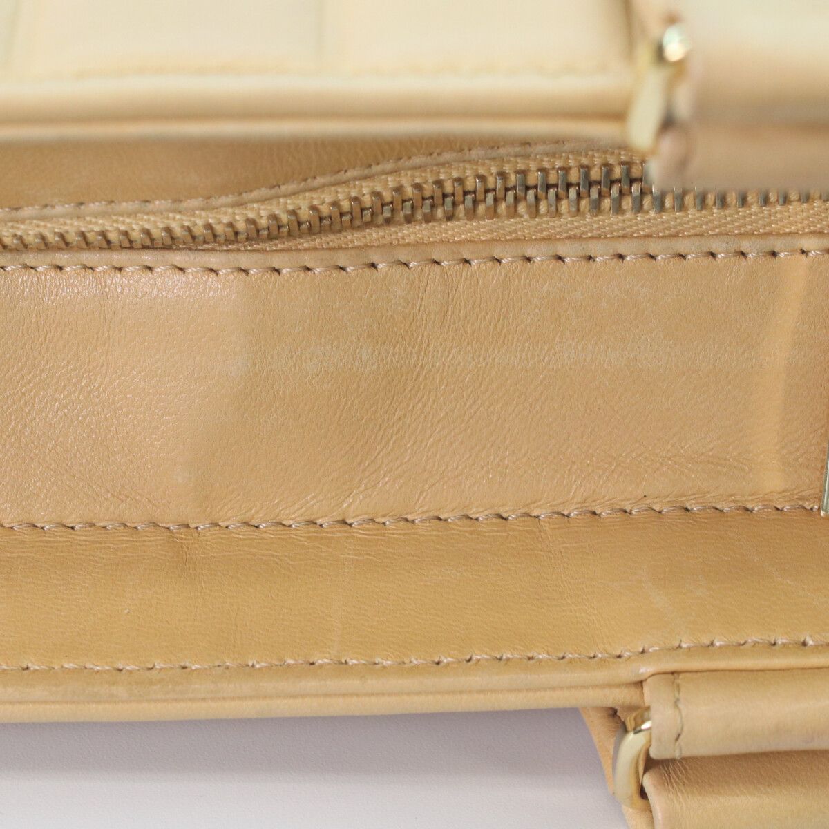 Chanel Beige Lambskin Gold Choco Bar Handbag — view 8