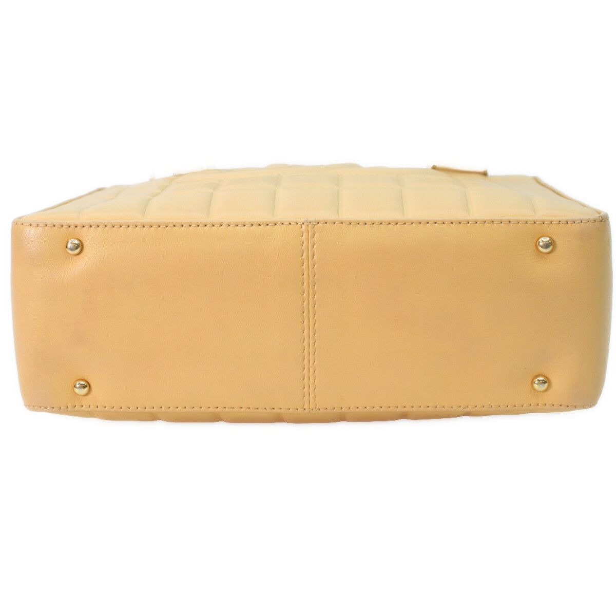 Chanel Beige Lambskin Gold Choco Bar Handbag — view 5
