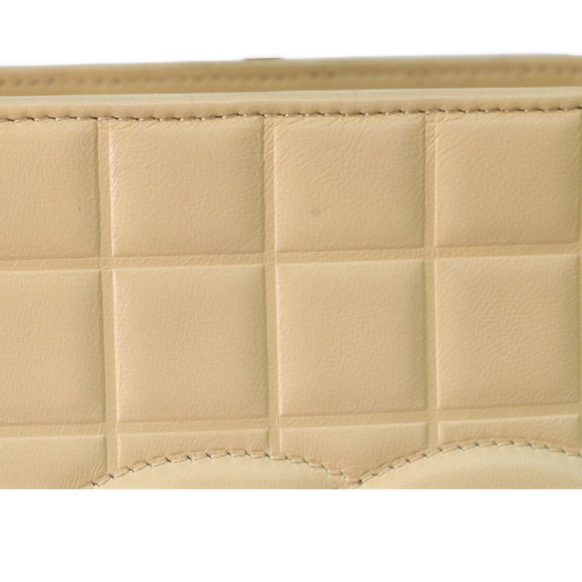 Chanel Beige Lambskin Gold Choco Bar Handbag — view 7