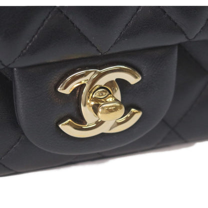 Chanel Black Lamb Gold Mini Quilted 17 Shoulder Bag — view 6