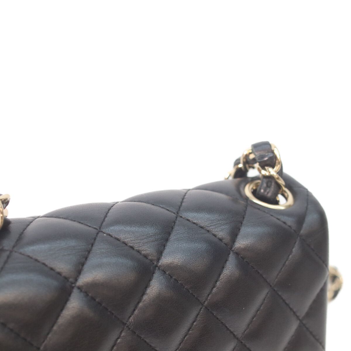 Chanel Black Lamb Gold Mini Quilted 17 Shoulder Bag — view 7