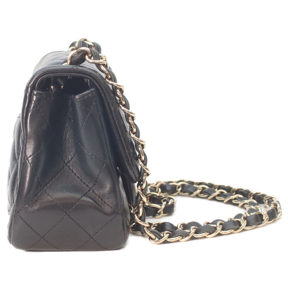 Chanel Black Lamb Gold Mini Quilted 17 Shoulder Bag — view 4