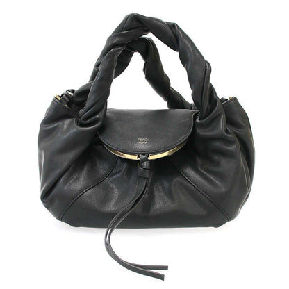 Fendi Spy Small Leather Shoulder Bag Black