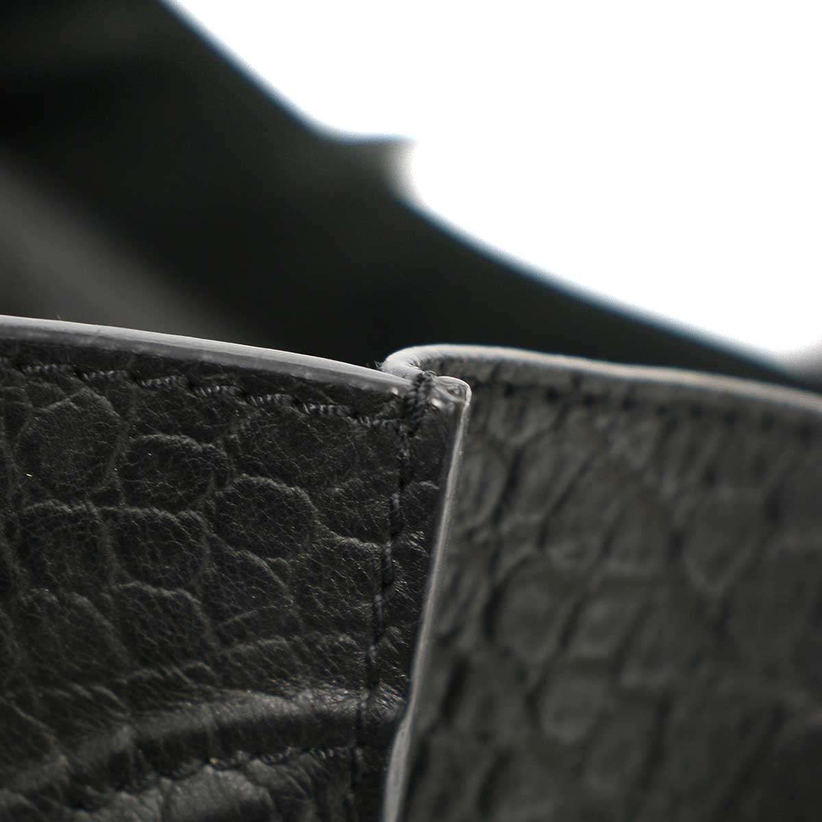Celine Luggage Phantom Croco Embossed Tote Black — view 8