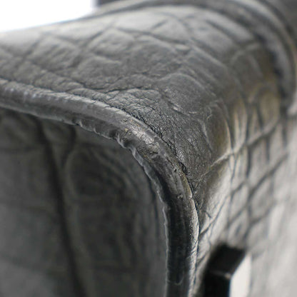 Celine Luggage Phantom Croco Embossed Tote Black — view 7