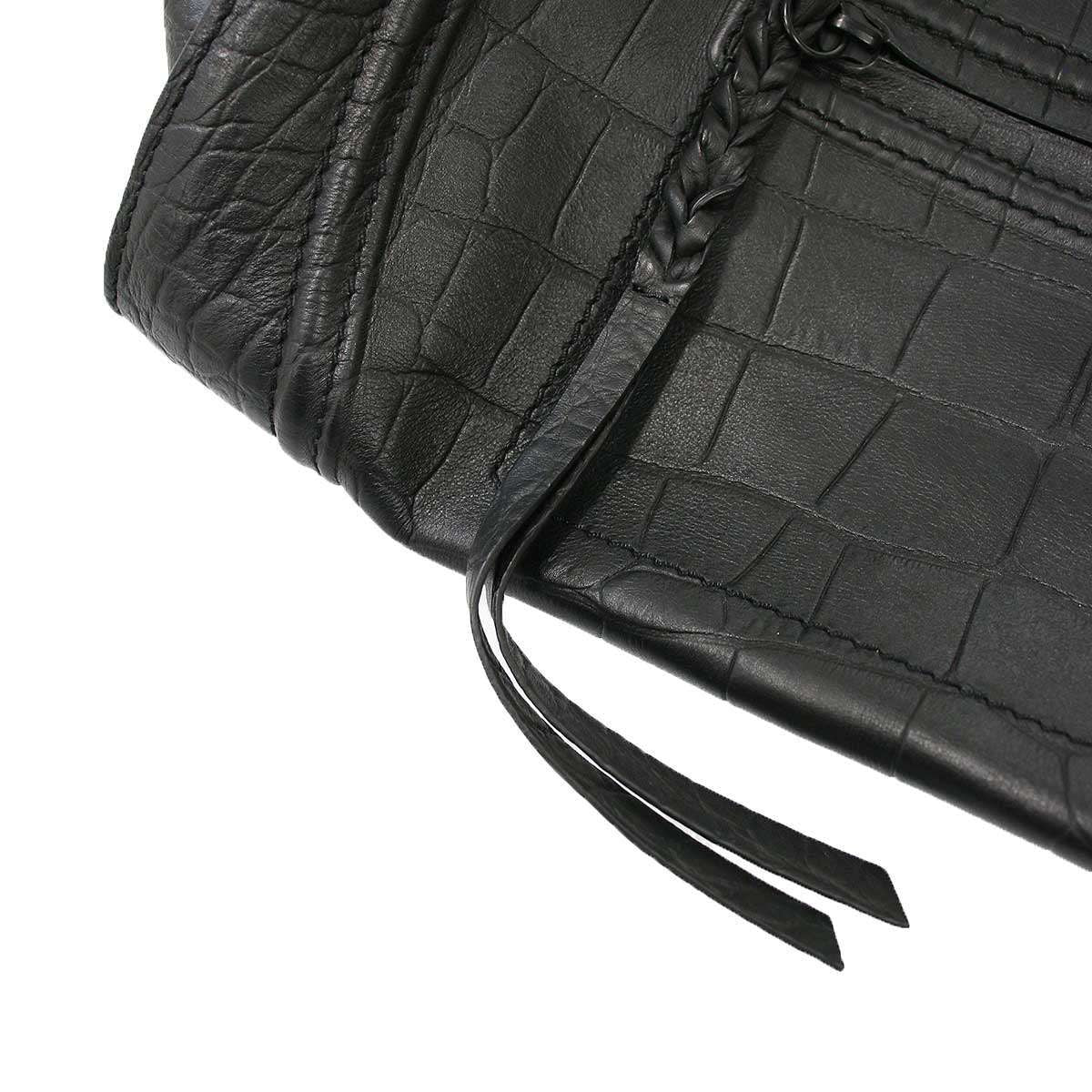 Celine Luggage Phantom Croco Embossed Tote Black — view 9