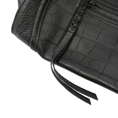 Celine Luggage Phantom Croco Embossed Tote Black — view 9