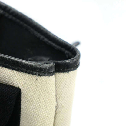 Balenciaga Navy Cabas XS Canvas Shoulder Bag Ivory — view 8