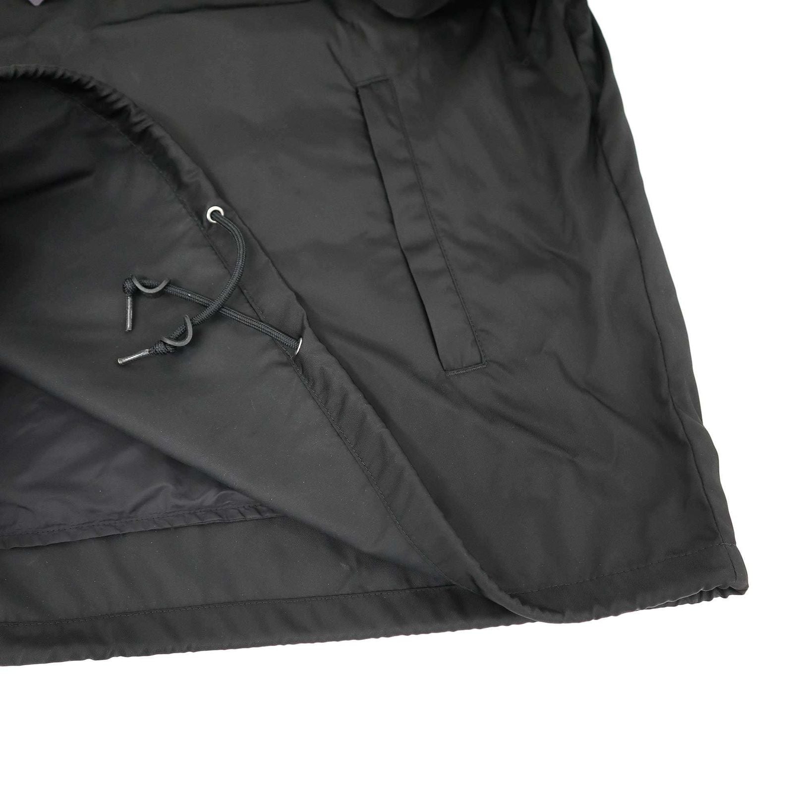 Prada Re-Nylon Anorak Hoodie Black — view 6