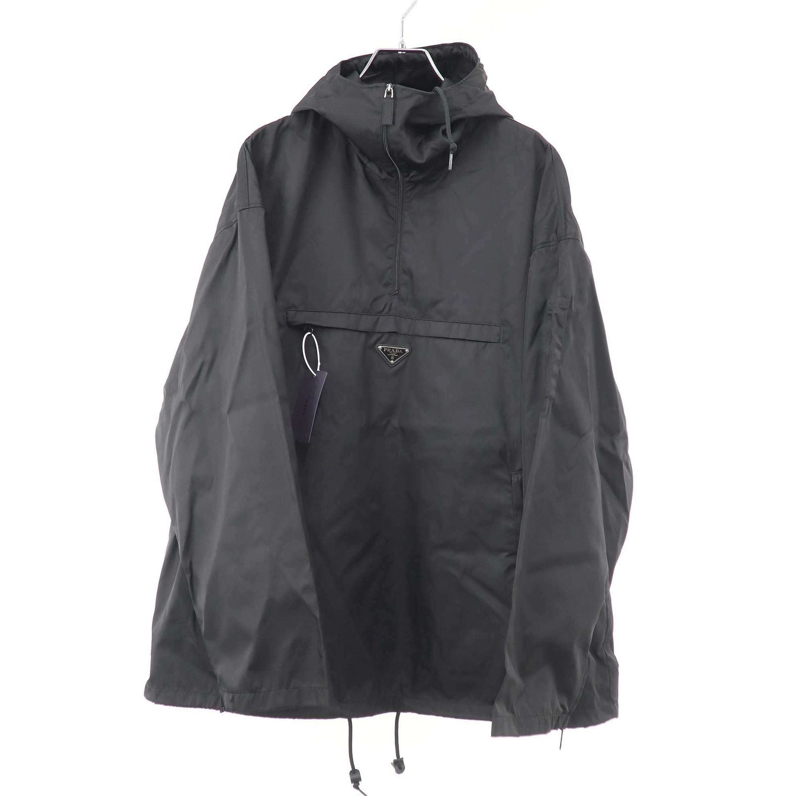 Prada Re-Nylon Anorak Hoodie Black