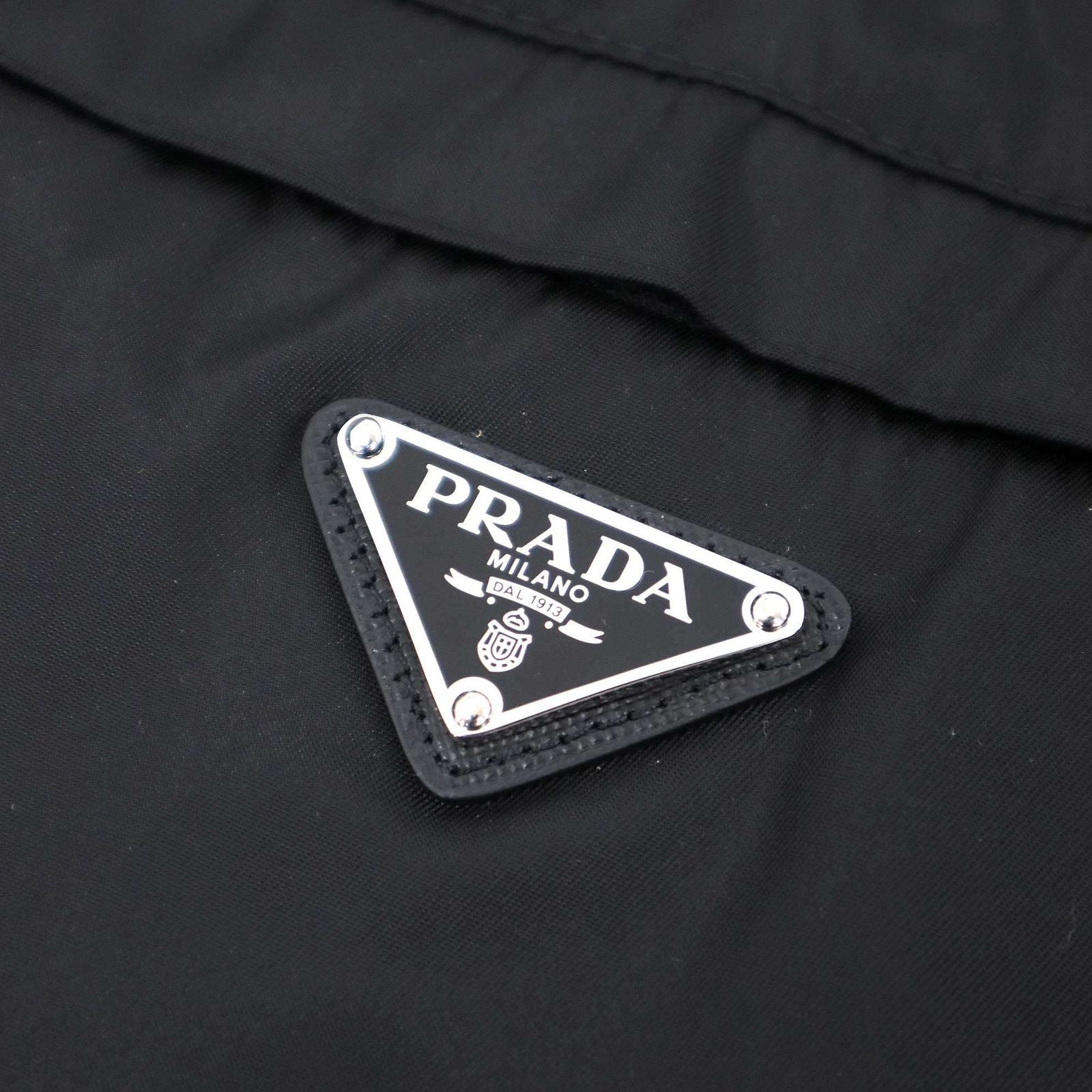 Prada Re-Nylon Anorak Hoodie Black — view 7