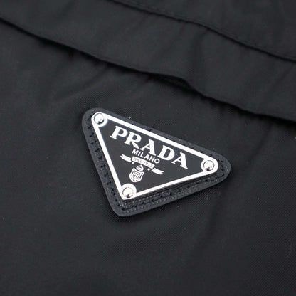 Prada Re-Nylon Anorak Hoodie Black — view 7