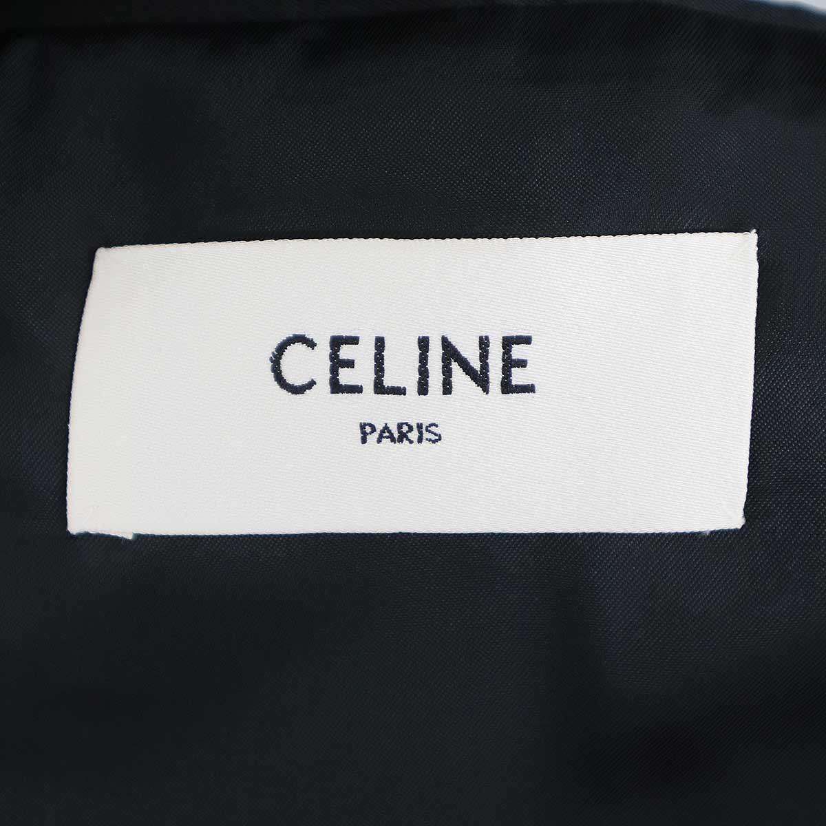 Celine Satin Lapel Lamethaxe de Jacket Black Gold 50 — view 3