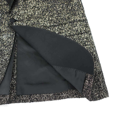 Celine Satin Lapel Lamethaxe de Jacket Black Gold 50 — view 6