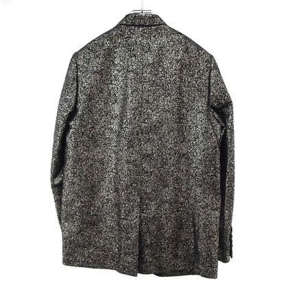 Celine Satin Lapel Lamethaxe de Jacket Black Gold 50 — view 2