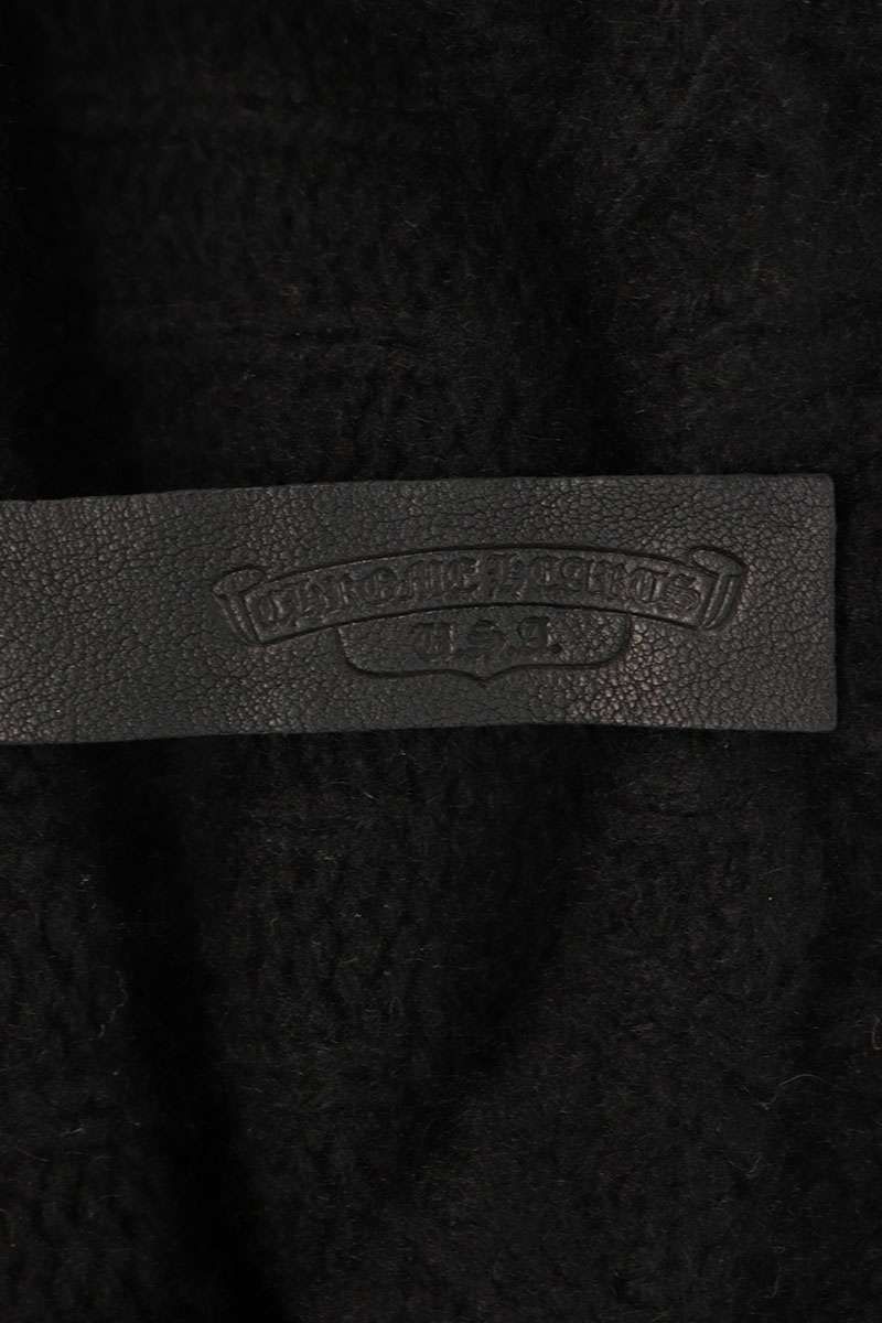 Chrome Hearts CH Leather Patch Cross Ball Button Knit Sweater — view 3