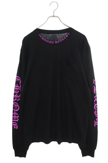 Chrome Hearts CH L S 1 Neck Logo Print Long Sleeve Top