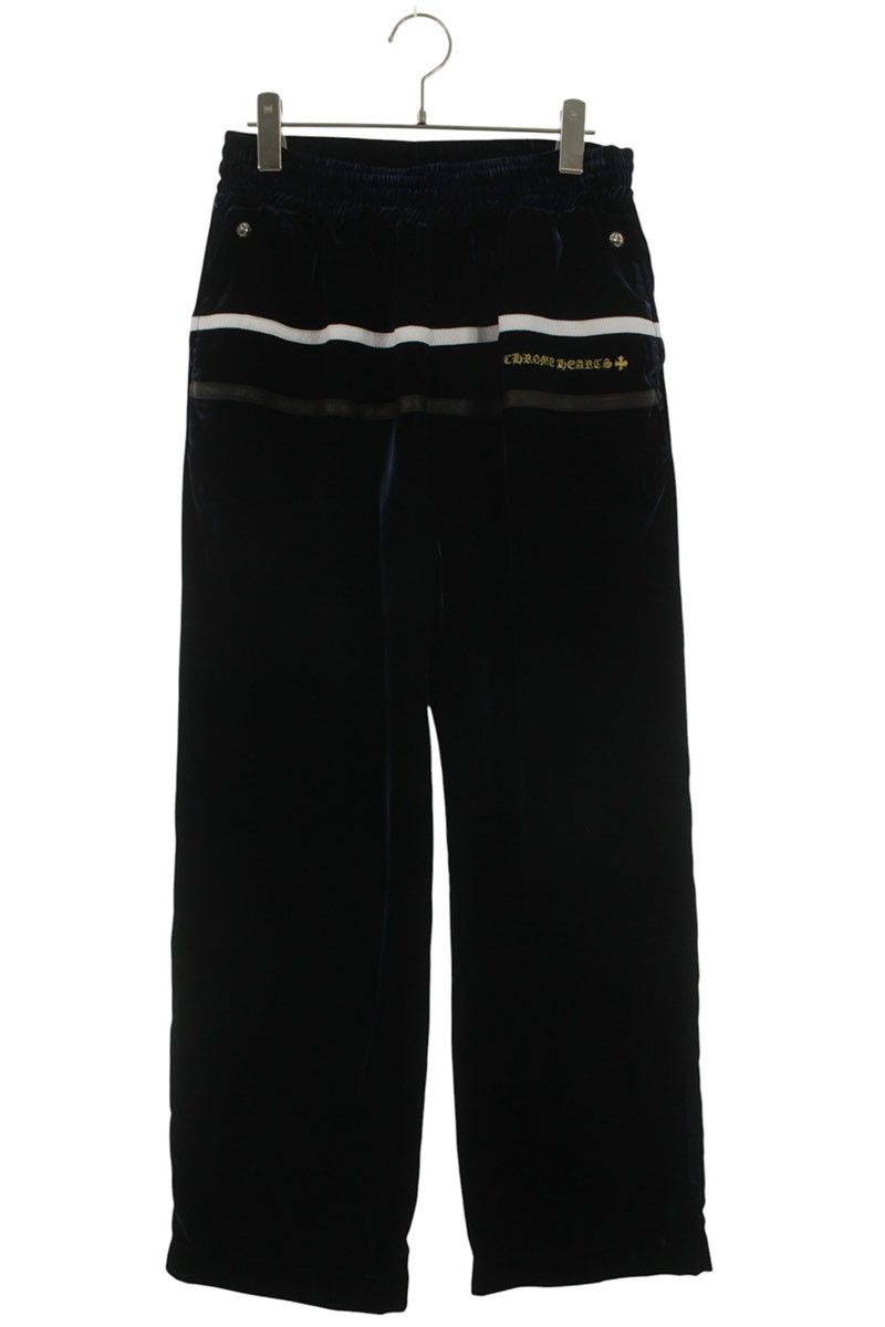 Chrome Hearts Velvet Tracksuit Pants Logo Embroidered Velour Track Long