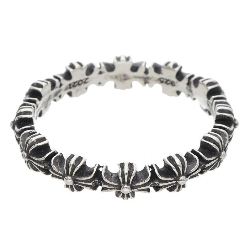 Chrome Hearts Tiny CH Pls Band Ech Plus Silver Ring — view 2