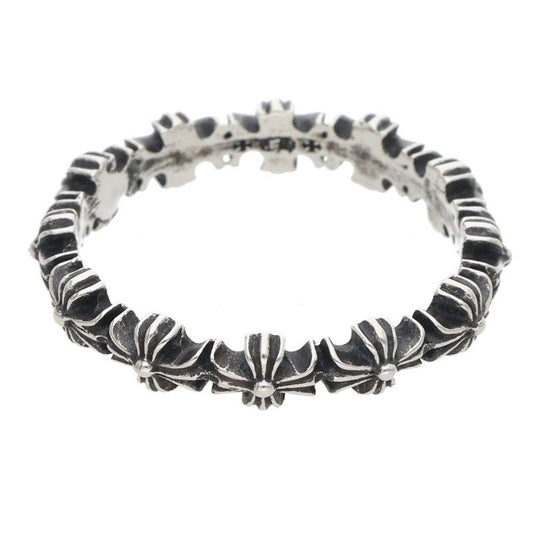 Chrome Hearts Tiny CH Pls Band Ech Plus Silver Ring