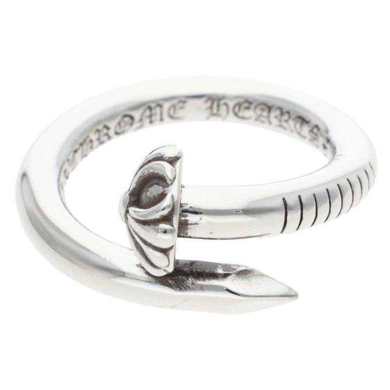 Chrome Hearts Nail Crsball Cross Ball Silver Ring