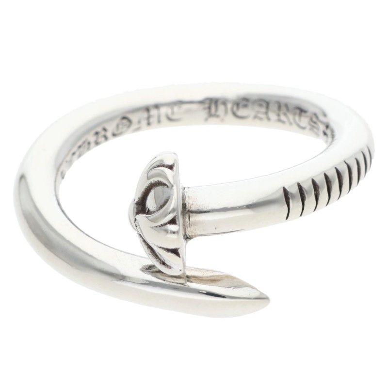 Chrome Hearts Nail Crsball Cross Ball Silver Ring