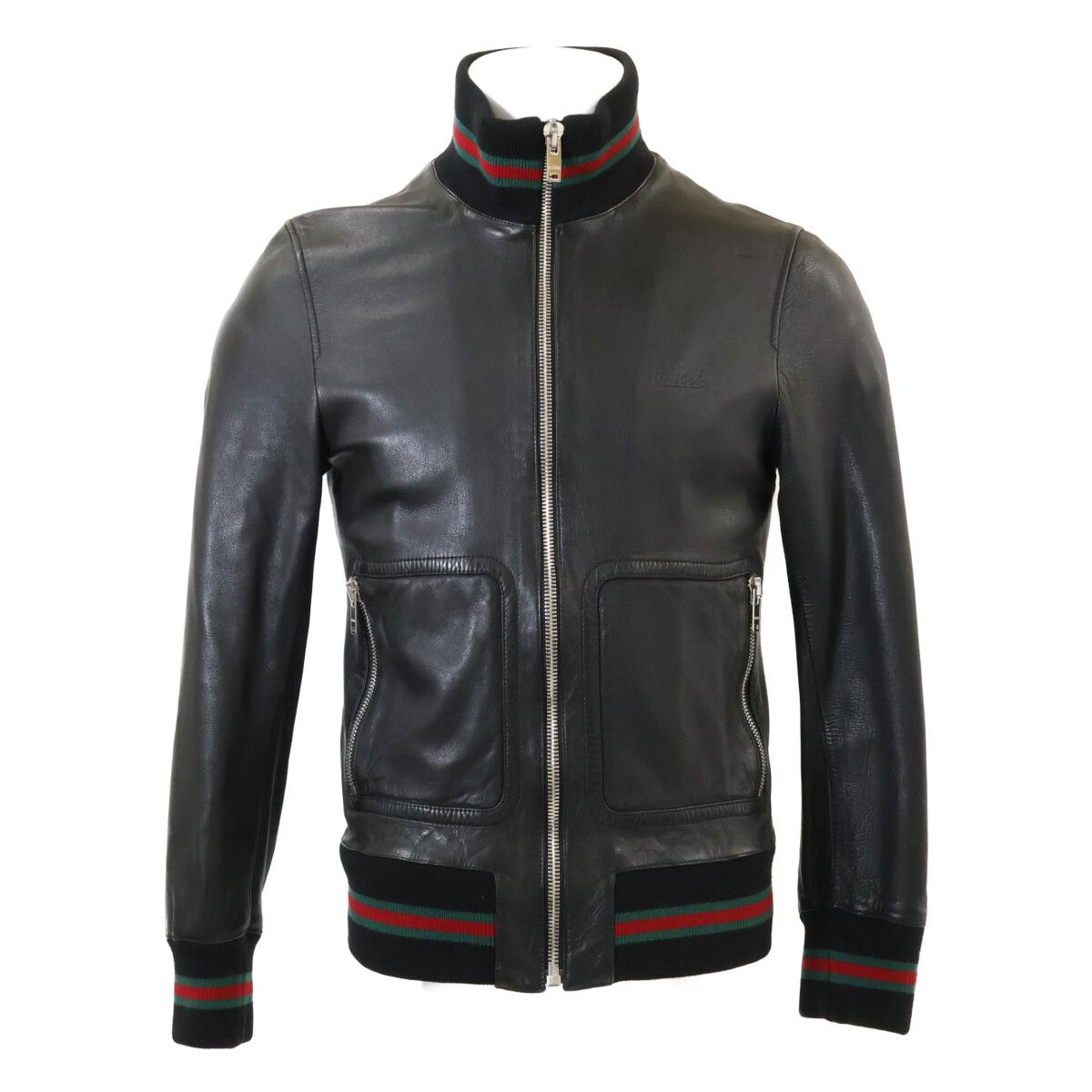 Gucci Era Sherry Line Rib Lambskin Jacket 44