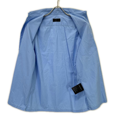 Prada Light Blue Lava Logo One Pocket Button Down Jacket Long Sleeve Shirt 38 — view 3