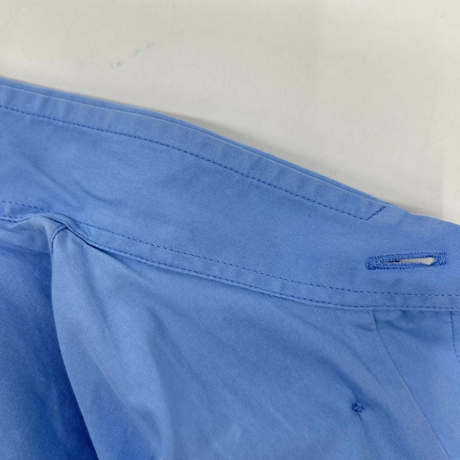 Prada Light Blue Lava Logo One Pocket Button Down Jacket Long Sleeve Shirt 38 — view 8