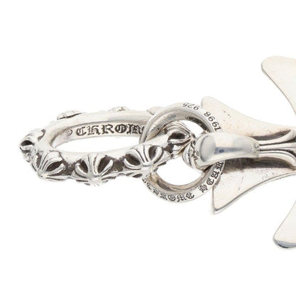 Chrome Hearts 3 CH Crs Lrg Triple CH Cross Large Silver Necklace Top — view 4
